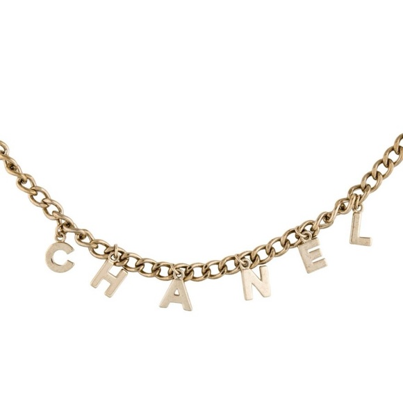 CHANEL SILVER TONE CHAIN LOGO BELT - Picture 2 of 9